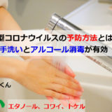 新型コロナウイルスの予防を伝授！手洗いとアルコール消毒が有効